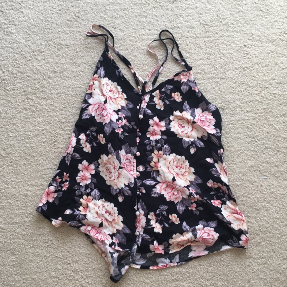 American Eagle floral flowy tank